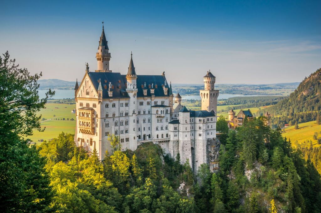 large famous neuschwanstein castle with scenic mountain landscape near fussen germany 502886712 1024x681